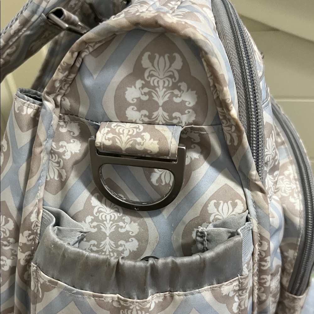 Ju-Ju-Be Elegant Blue, Gray and Cream Diaper Bag - Picture 11 of 12